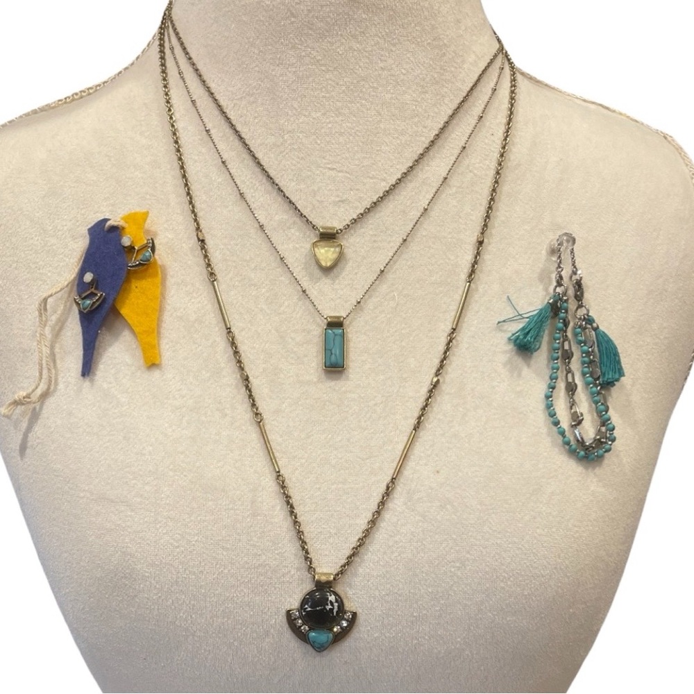 CHLOE + ISABEL || Necklace Bracelet Earrings || Black Silver Gold Turquoise